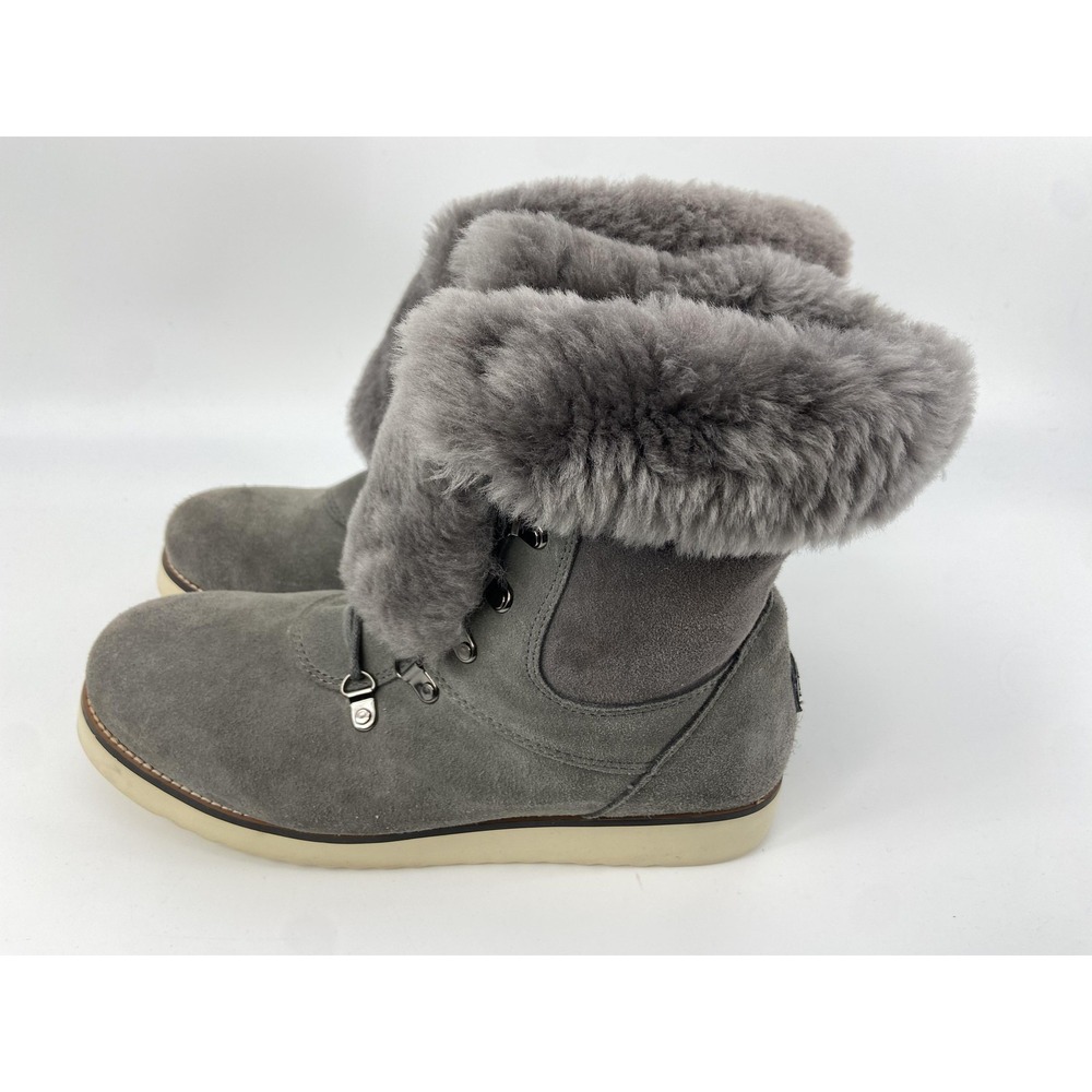 Australia Luxe Collective Boots Womens 11 Gray Yael‎ Sheepskin Shearling Winter